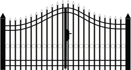 Poster - gate silhouette vector