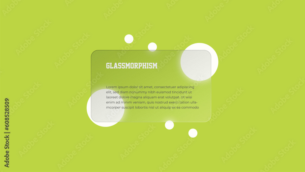 glass morphism effect with gradient color background Stock Vector ...