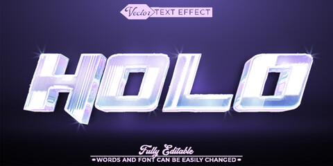 Poster - Shiny Holo Vector Editable Text Effect Template