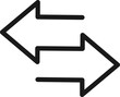 © Anita - Transferring arrow icon line. Linear style sign for mobile concept and web design. Left right arrow simple line vector icon. Replaceable vector design.