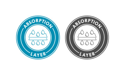 Absorption layer design logo template illustration