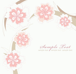 Sticker - Romantic Pink Flower Background