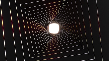Poster - Abstract image of colour neon light swirl triangle lines.,futuristic abstract,geometric background,3d rendering