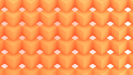 Poster - geometric pattern on orange background,abstract high relief,3d rendering