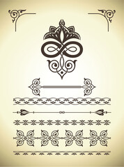 Poster - Calligraphic design elements and page decoration set