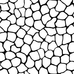 Vector seamless monochrome texture - a pattern of irregular cells