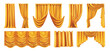 Gold Curtains Realistic Set