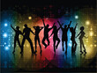 © Designpics - Silhouettes of people dancing on an abstract background with glowing lights and stars