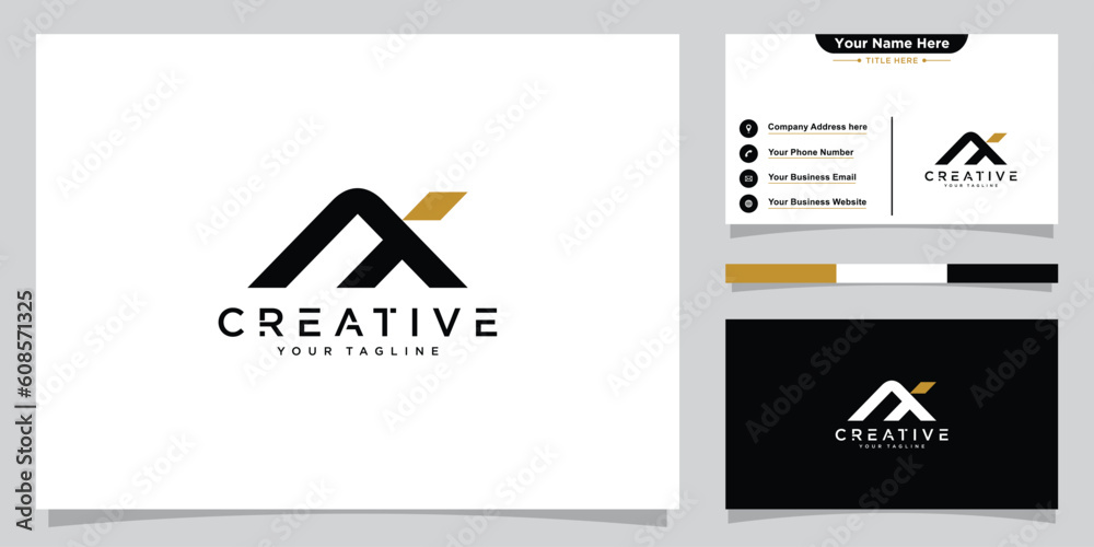 Initial AX, XA Alphabets Letters Logo Monogram Stock Vector | Adobe Stock