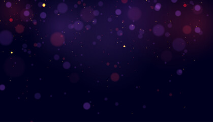 Light effect purple bokeh shade. Texture of highlights and sparkling particles. Magic effect concept. Vector