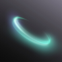 Aufkleber - A bright plume of luminous rays swirling in a fast spiraling motion. Light golden swirl. Luminous line curve light effect. Vector