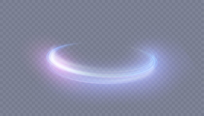 Aufkleber - A bright plume of luminous rays swirling in a fast spiraling motion. Light golden swirl. Luminous line curve light effect. Vector