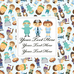 Sticker - Doctors and Patient people card