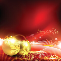 Wall Mural - vector golden christmas ball on artistc background design