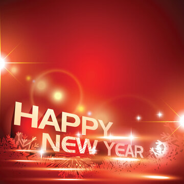 glowing 2012 happy new year vector art
