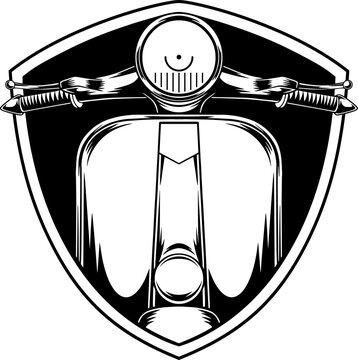 Scooter mascot design illustration