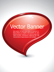 Poster - abstract glossy banner vector illustration