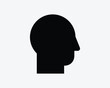 © xileodesigns - Head Shape Silhouette Icon Person Man Face Profile Portrait Human Male Boy Side View Sign Symbol Black Artwork Graphic Illustration Clipart EPS Vector