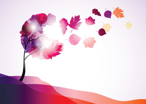 valentine tree, abstract background