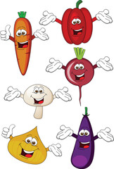 Wall Mural - Vector Illustration Of Vegetable Cartoon Character