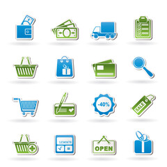 Poster - Shopping and website icons - vector icon set