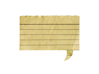 Poster - Old speech bubble text paper isolated. Retro paper element