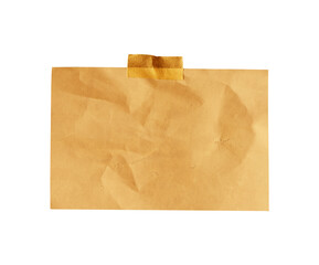Poster - Brown rough paper with tape isolated