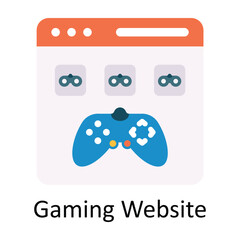 Fototapete - Gaming Website Vector  Flat Icon Design illustration. Sports and games  Symbol on White background EPS 10 File