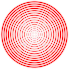 Red Abstract Circles, Optical Illusion