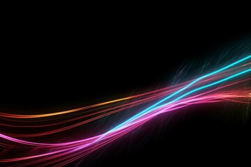Poster - neon energy glowing wave. generate ai