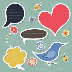 Sticker - vector stickers for text