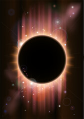 Poster - A futuristic ascience fiction eclipse background concept