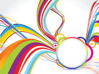 Poster - abstract colorful background with circle vector illustration