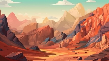Wall Mural - abstract background colorful mountains. a visually stunning banner design highlighting an abstract b
