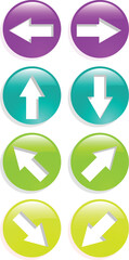 Poster - the color vector web arrow icon set eps 8