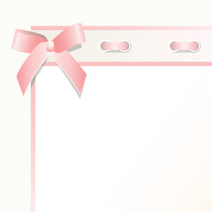 Sticker - Vector illustration of a frame with a bow