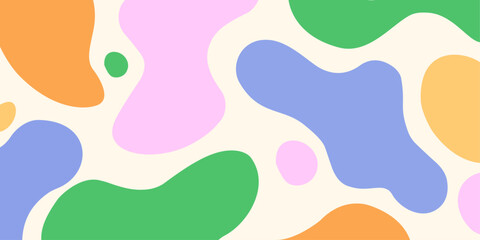 Aufkleber - Abstract pastel liquid trendy shape background