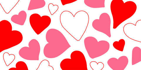 Poster - Abstract heart shape pattern background