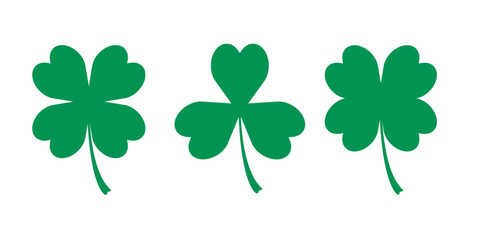 Aufkleber - Set of clover leaf isolated