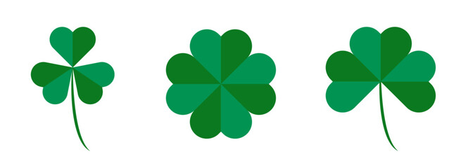 Aufkleber - Set of simple clover leaf isolated