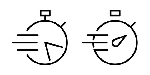Poster - Set of fast stopwatch icon isolated