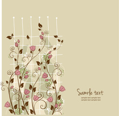 Poster - beautiful flower decoration with place for text
