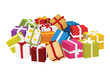 © Designpics - stack of gifts isolated on with background