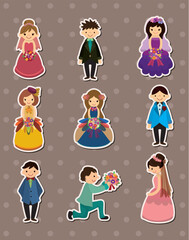 Poster - Wedding ceremony - bride and groom stickers