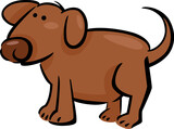 Fototapeta Dinusie - cartoon doodle illustration of funny little dog
