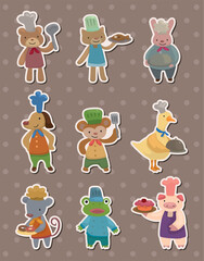 Poster - animal chef stickers