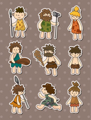 Poster - cartoon Caveman stickers