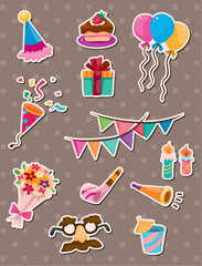 Wall Mural - birthday stickers