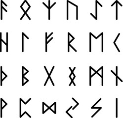 Wall Mural - Runes. Illustration on white background for design
