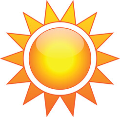 Wall Mural - vector illustration of the sun isolated on white background